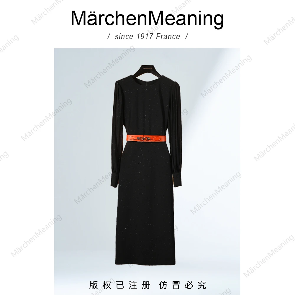 MärchenMeaning阿黛尔显瘦气质优雅设计师长袖连衣裙（磊哥）