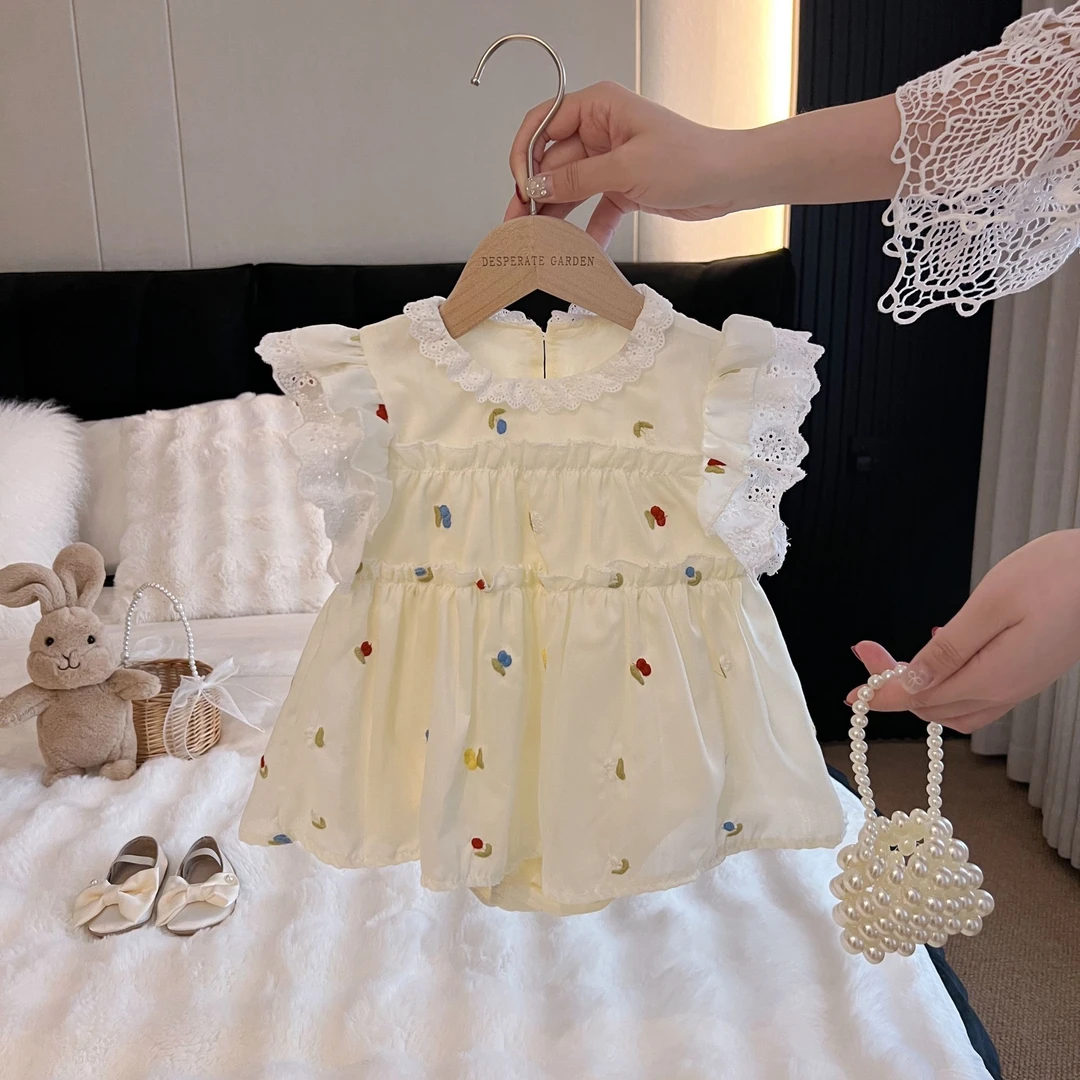 【麦穗】女宝宝衣服夏装洋气婴儿夏季满月周岁公主包屁衣夏天外出服
