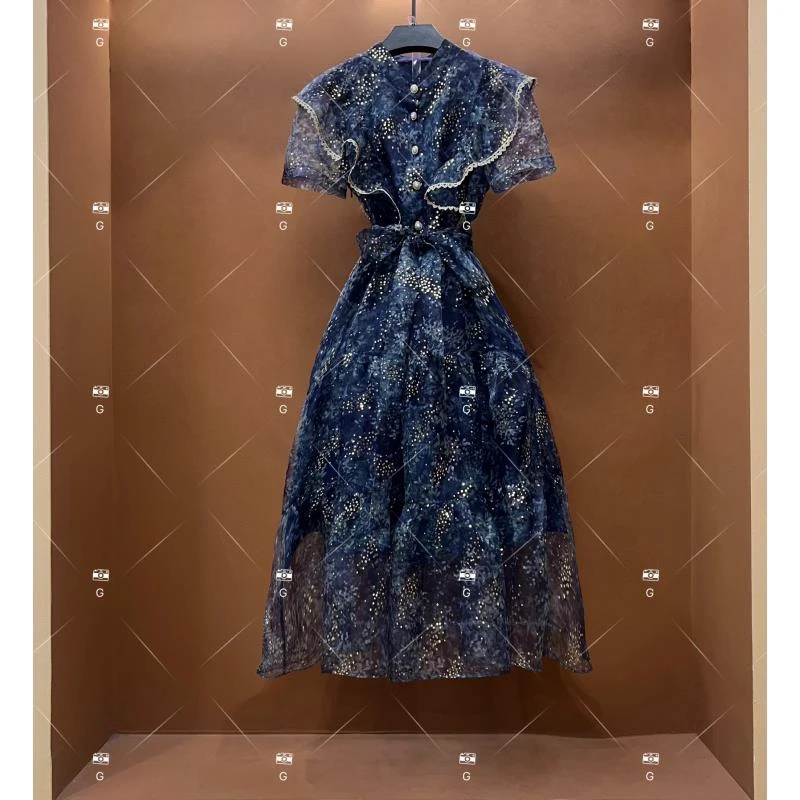 【G】春夏丨设计师轻奢法式印花女士连衣裙GS-53132