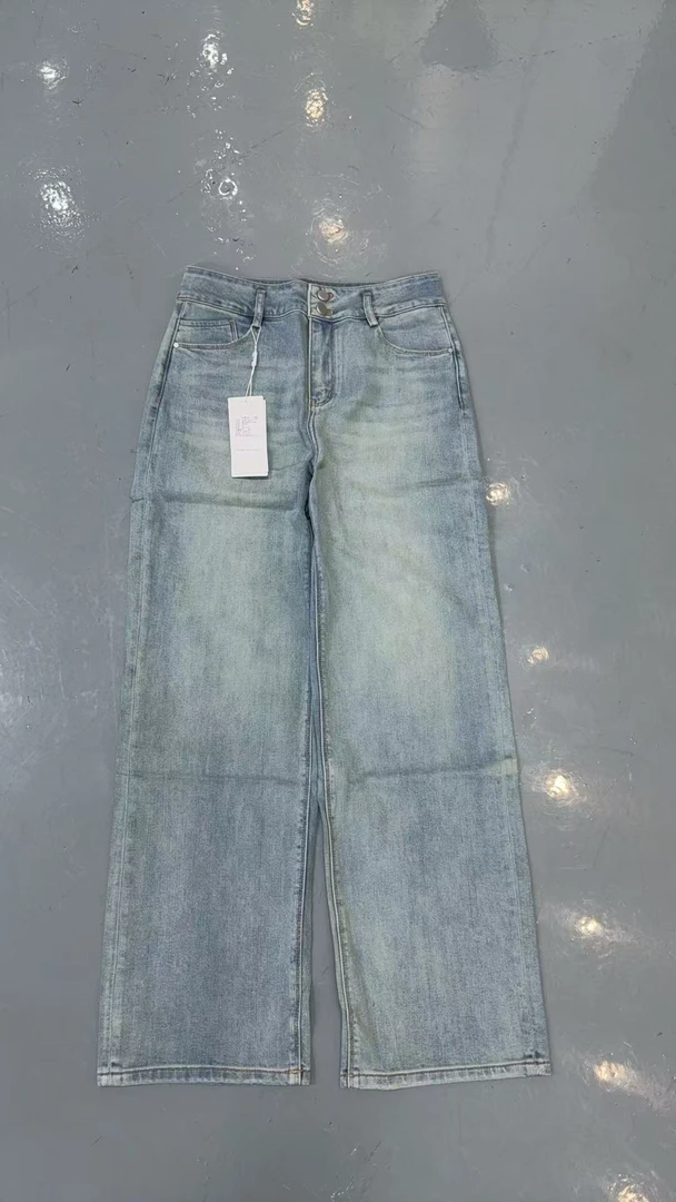 剀剀莉（直筒牛仔裤浅蓝色）气质时尚显瘦百搭款直筒牛仔裤