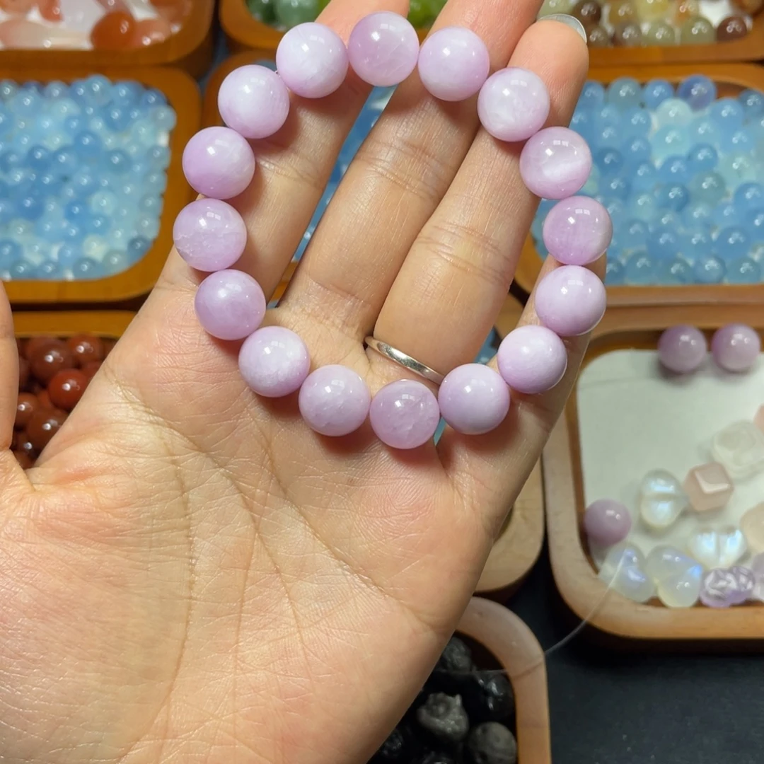 桃***客手链未镶嵌水晶紫锂辉