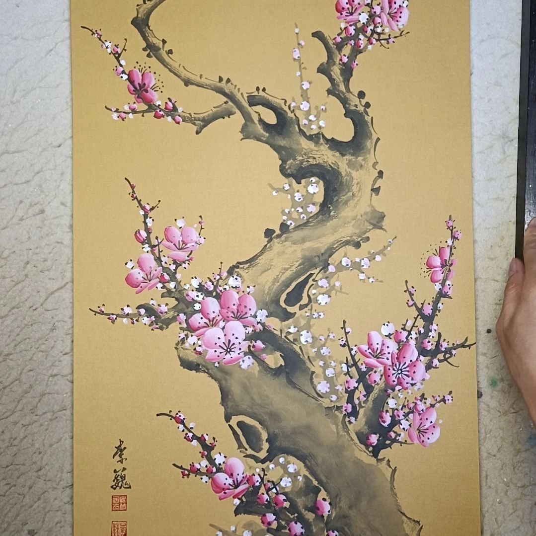 用***8绘画精品梅花卡宣作品