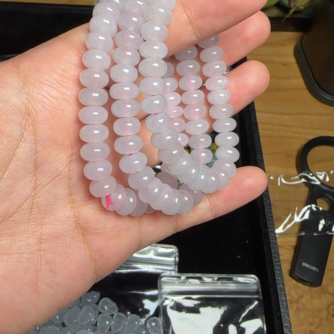 定制翡翠未镶嵌一串一串 600一串 冰算盘珠 手串