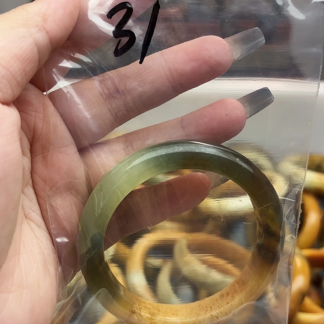 蛇纹石玉合金手镯兜****有