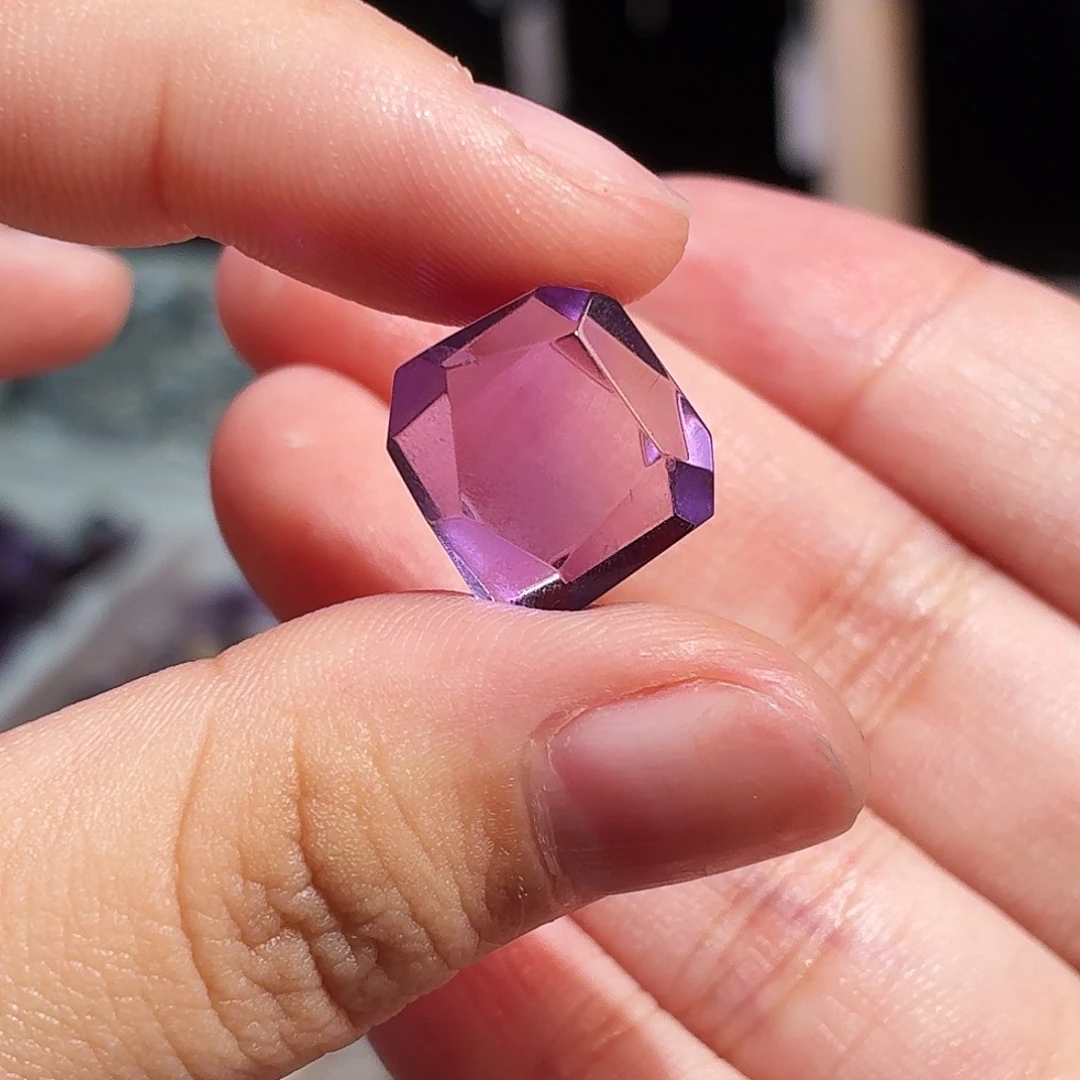 未镶嵌水晶吊坠(不含链)紫水 随形 打孔定制不退换