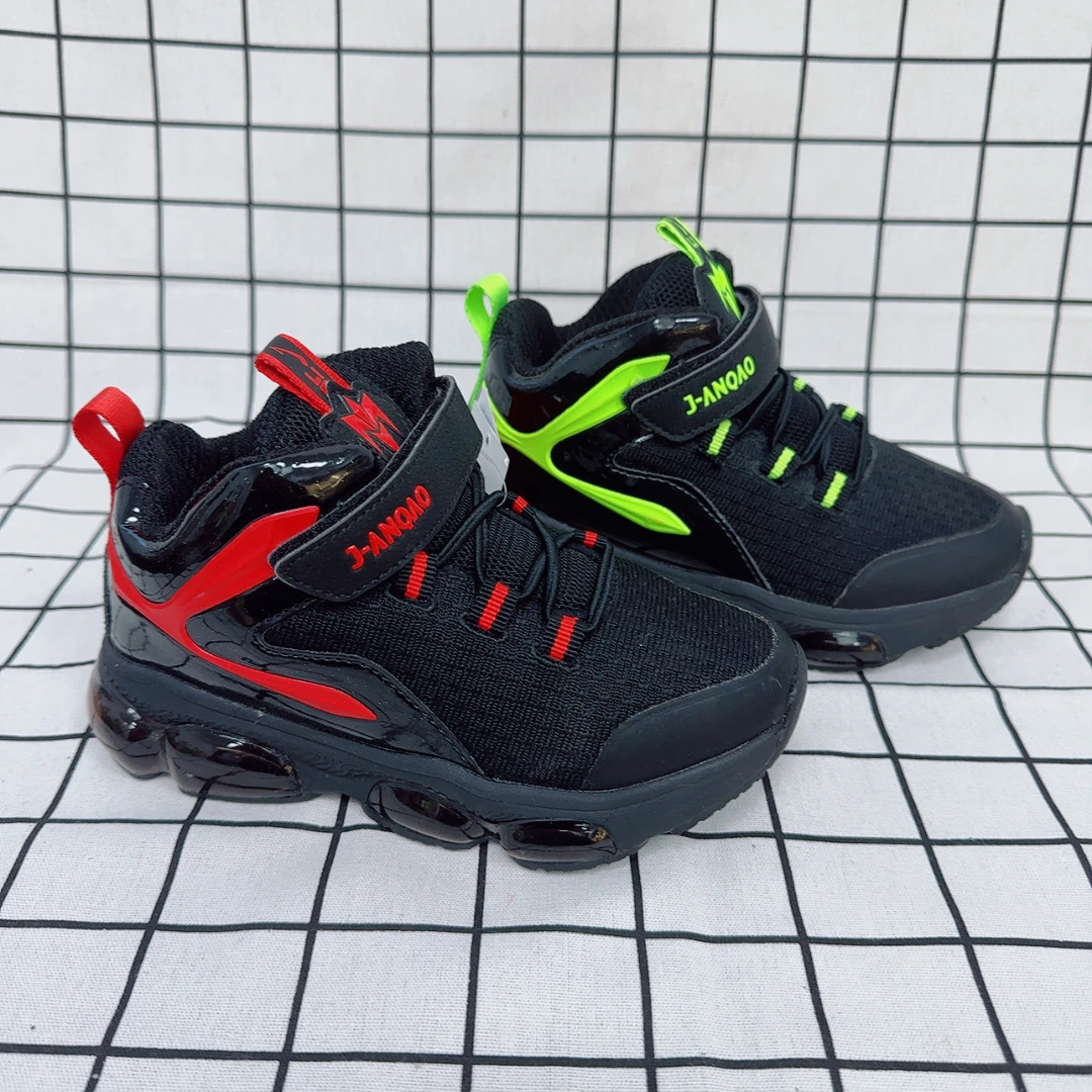 31-37码气垫底中童运动加厚男童鞋 秋冬款网面加厚不湿脚防滑童鞋