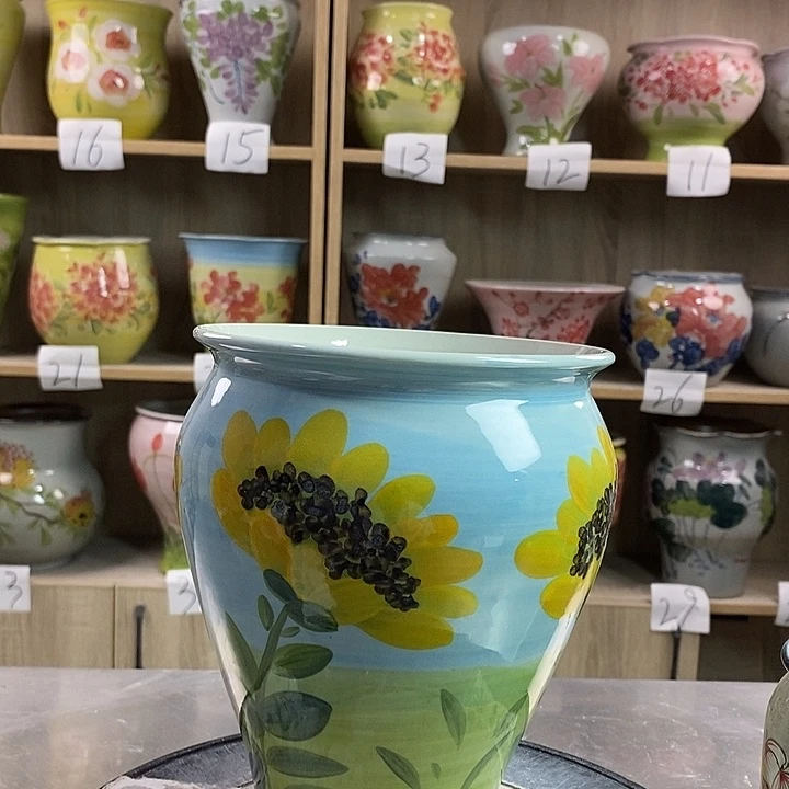 瓷片2zp景德镇陶瓷花盆