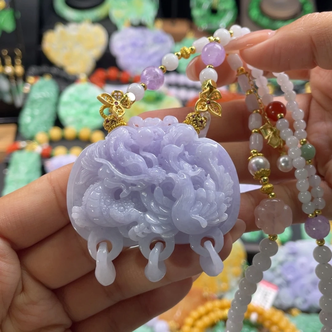 翡翠未镶嵌颈饰代编织