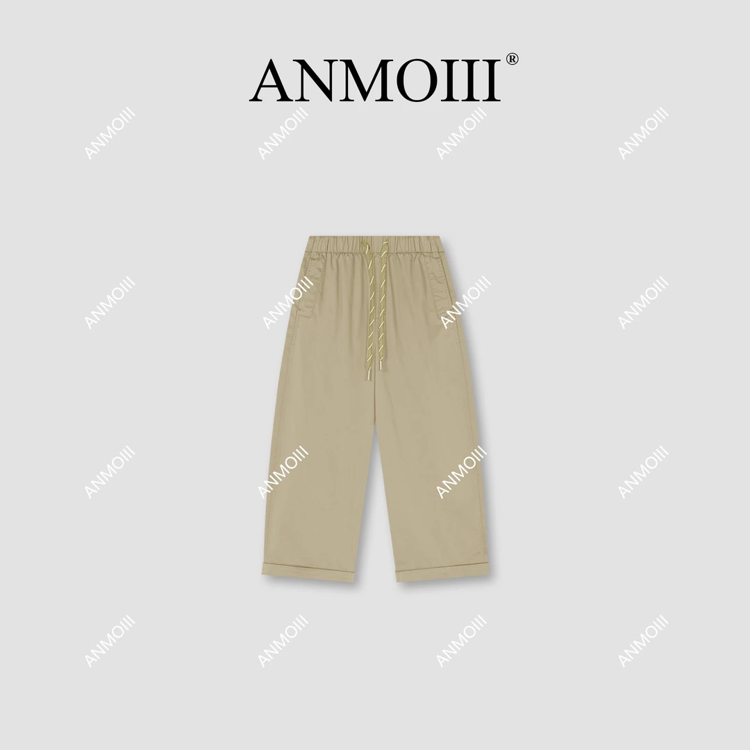 ANMOIII【月光织就的轮廓】老钱风九分裤小众女装出行衣服裤子