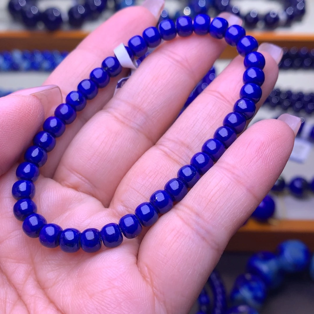 青金石未镶嵌手串5.7m