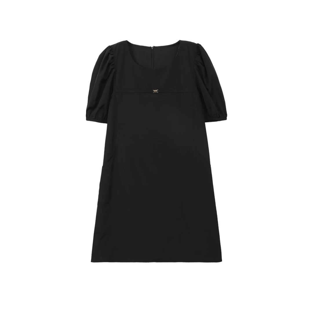 【新小香连衣裙】户外防水记忆棉泡泡袖口袋款连衣裙W23AZ299