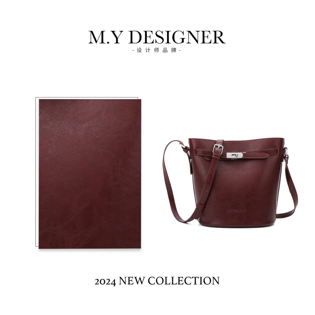 M.Y媛总 法国高级感时尚百搭通勤单肩斜挎包Y5823
