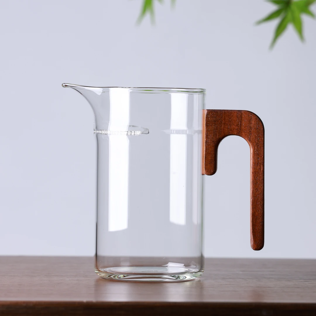 高硅胶 公道杯 大容量 家用公道茶周边 400cc