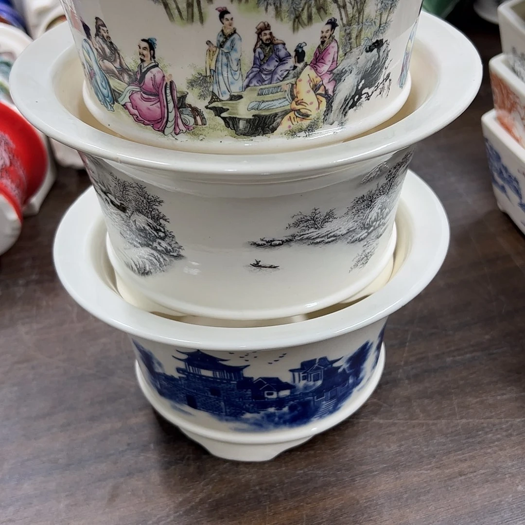 紫砂花盆?****?011号瑕疵3个19.5/10cm