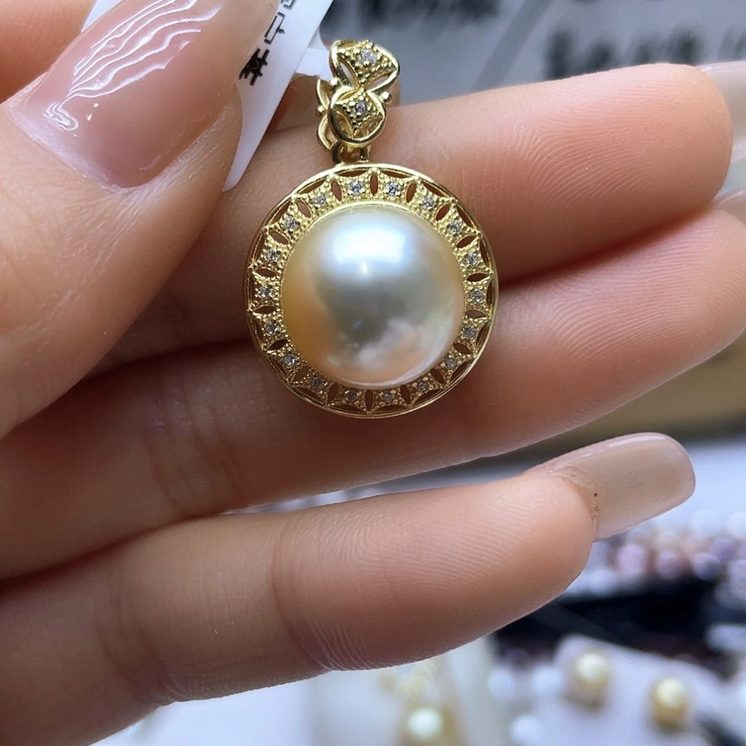 海水珍珠颈饰银S925镶嵌