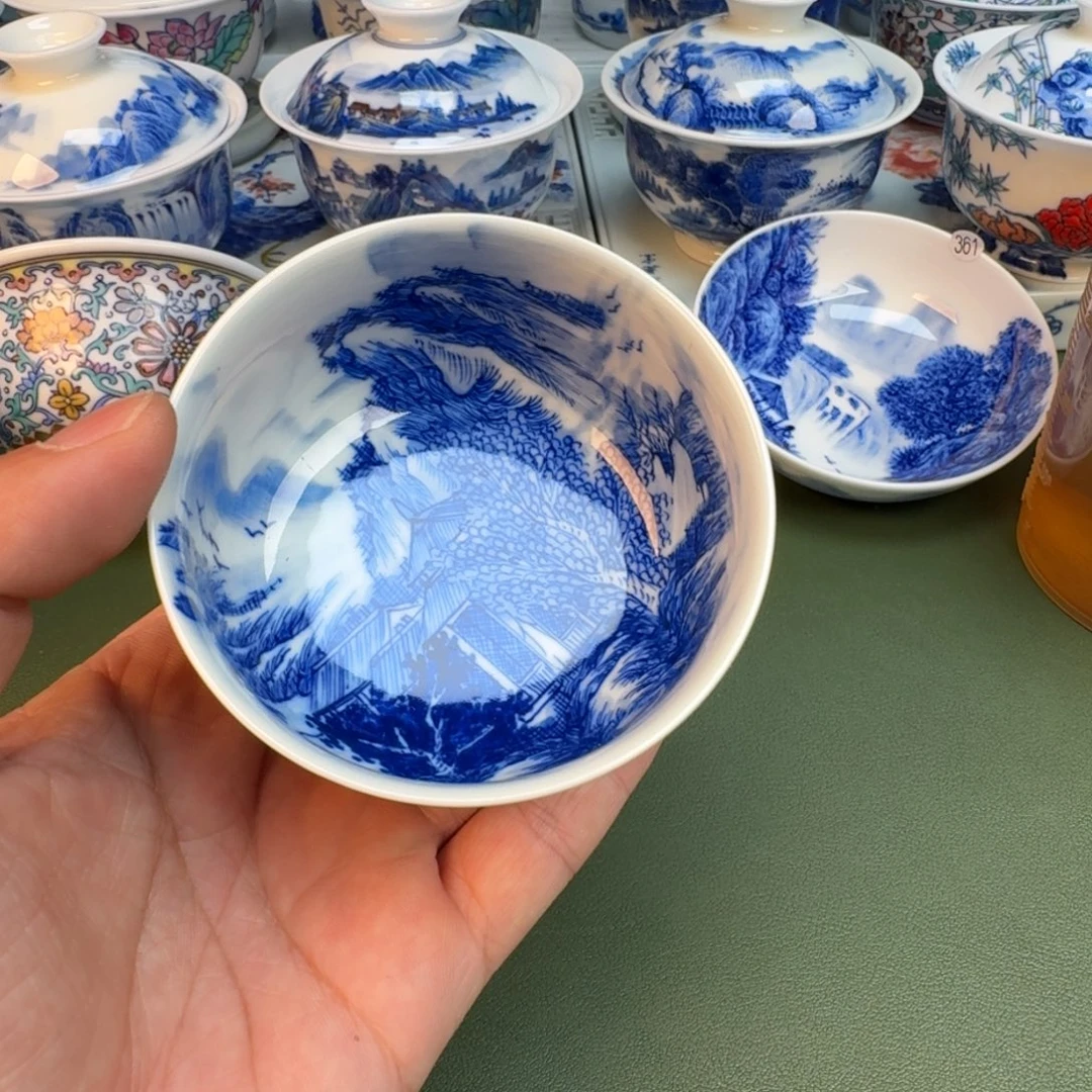 陶纯手工纯手绘茶具石头381