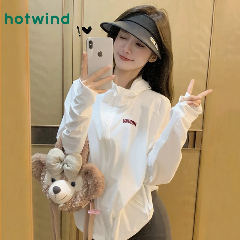 Hotwind/热风防晒衣女夏季防紫外线UPF50+透气冰丝凉感户外骑行服