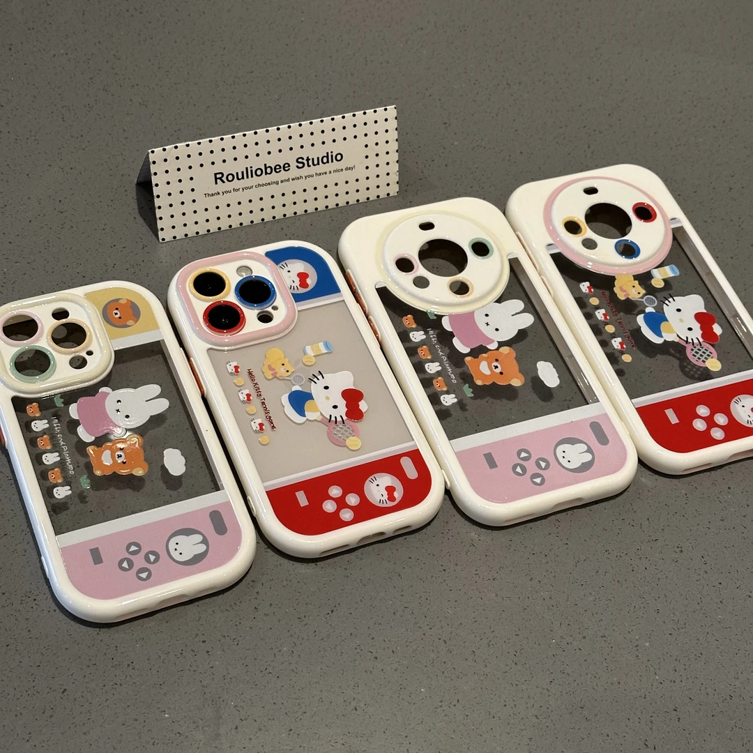 BANCAkitty米菲兔游戏机适用苹果16手机壳华为P70vivo小米15oppo