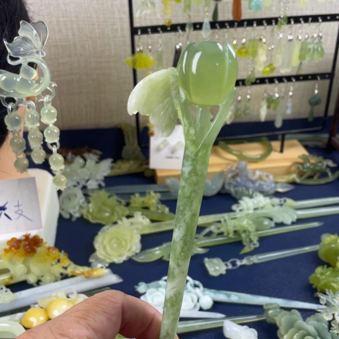 未镶嵌蛇纹石玉发饰