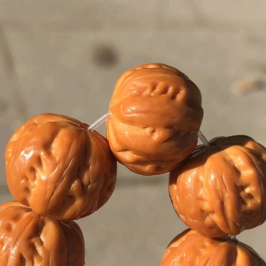 水波纹京八棱18左右猴头核桃精工手串