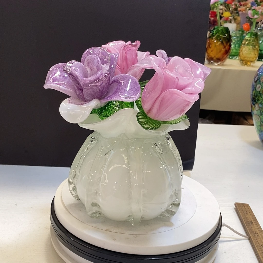 琉璃4只花加白色钱袋子