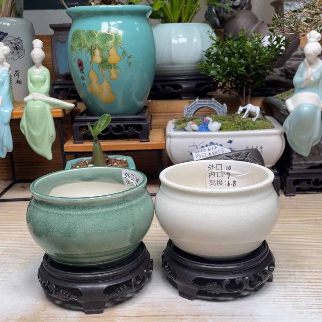 紫砂花盆陶瓷艺术花盆陶瓷