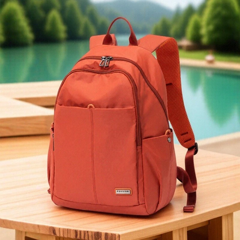 休闲双肩包女大容量轻便旅行包牛津布防水小背包户外徒步登山包男