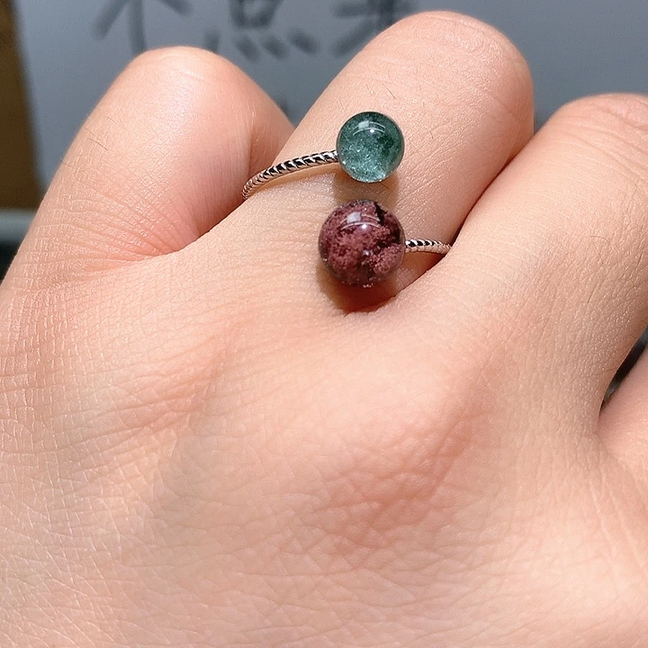 水晶戒指银S925镶嵌紫晶