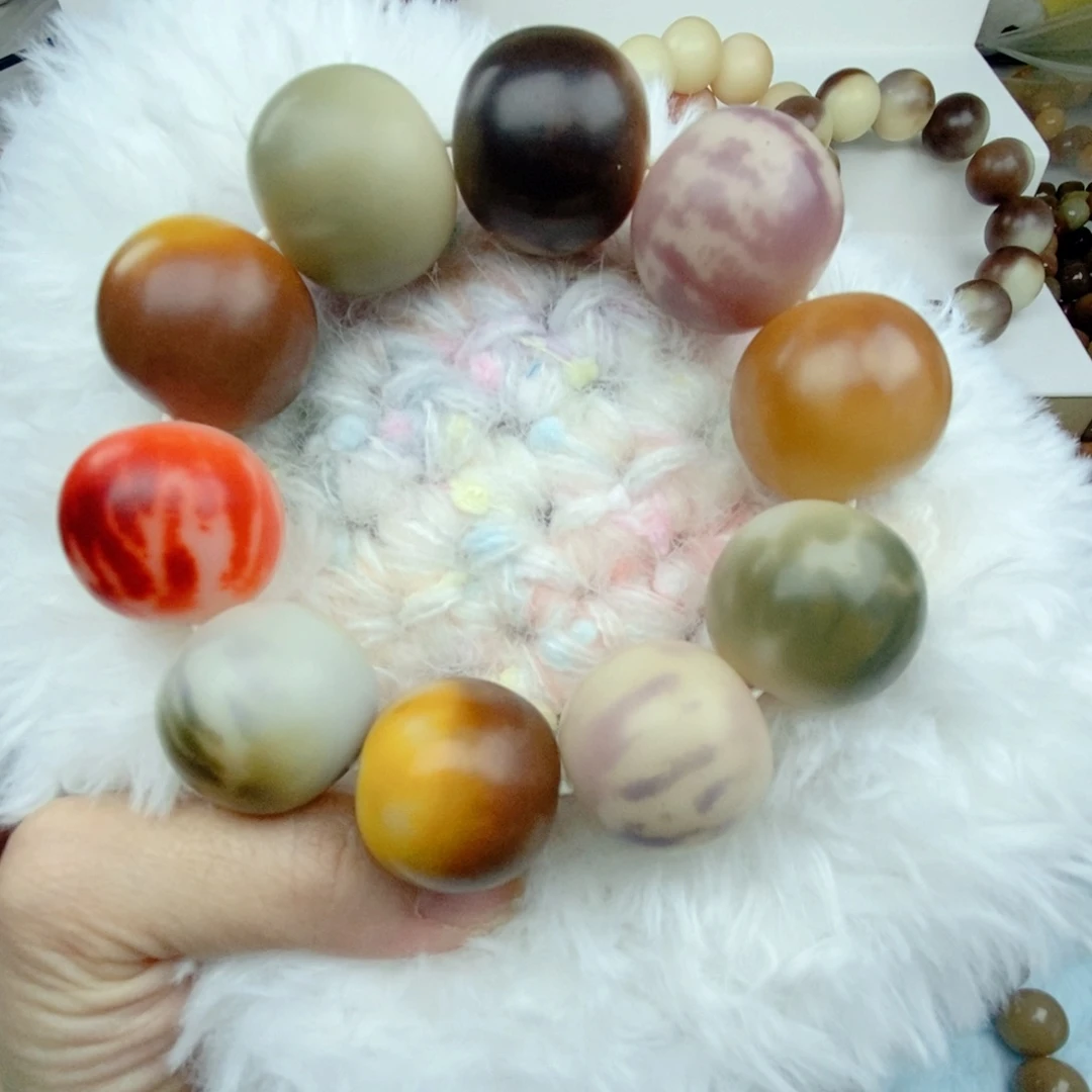 吊坠菩提根/象牙果手工干磨卡25苹果珠微中瑕