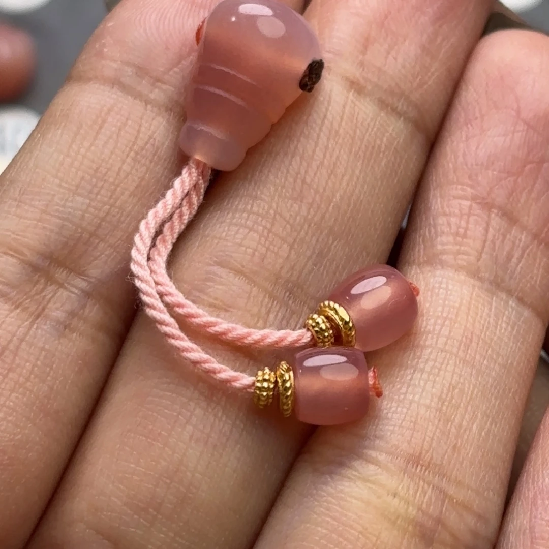 玛瑙/玉髓未镶嵌文玩配饰适配3-6mm的串