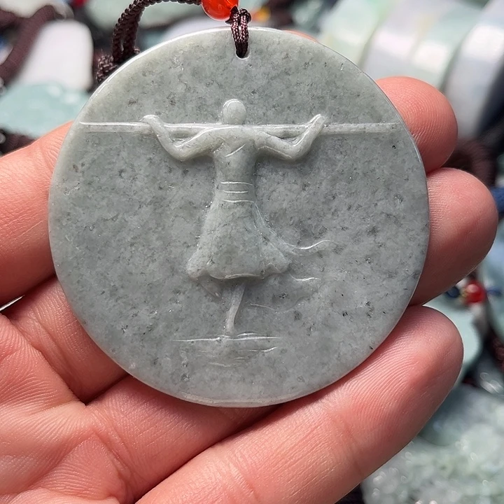 翡翠颈饰未镶嵌翡翠A貨翡翠掛件