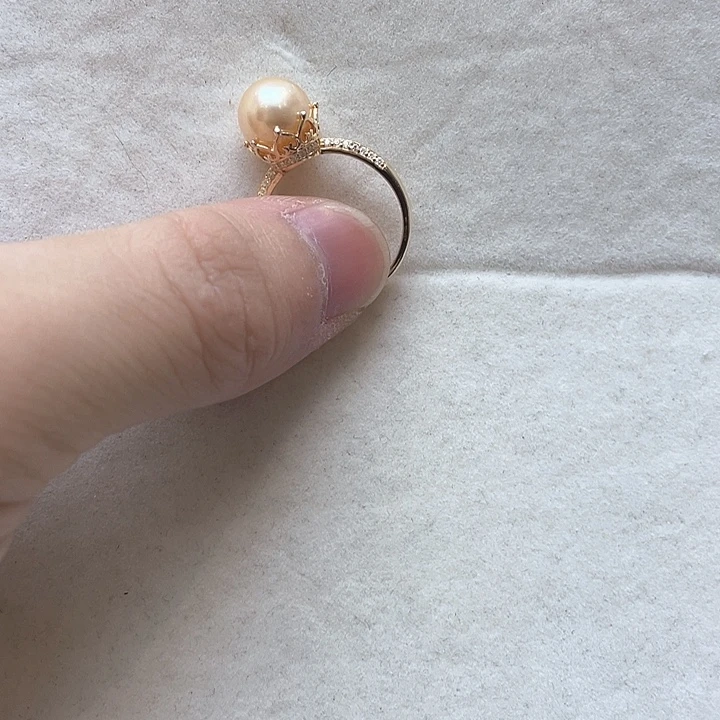 海水珍珠银S925镶嵌戒指