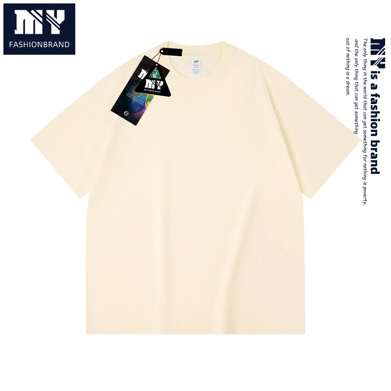 MY2025新款纯棉潮流印花男士t恤短袖高品质圆领T恤运动休闲上衣