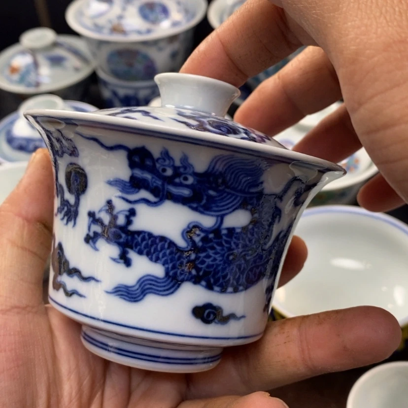 【闪购商品】景德镇青花瓷盖碗