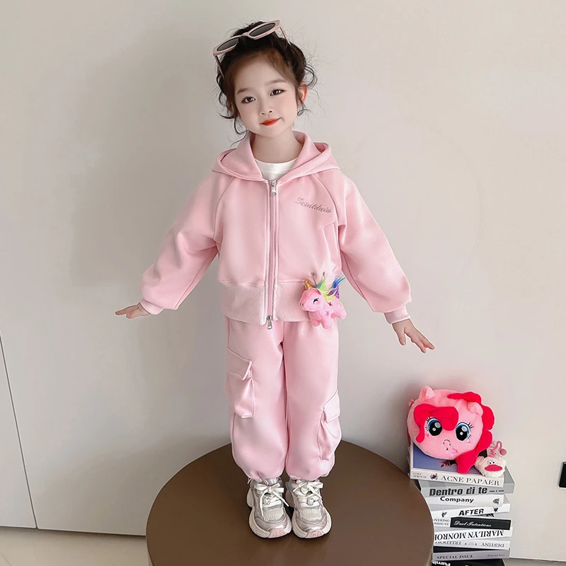 女童套装春秋款2025新款网红小童女孩宝宝洋气春季儿童装春装衣服