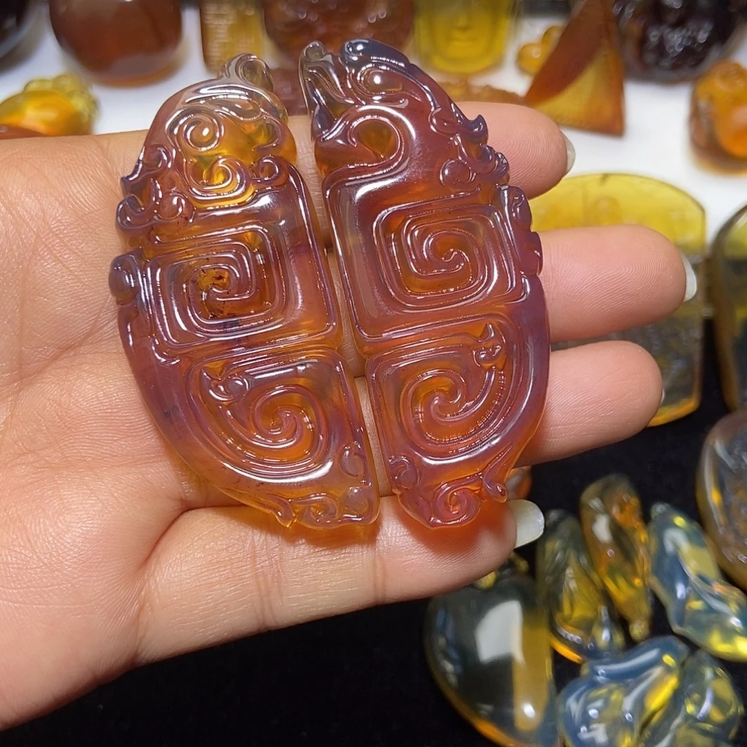 琥珀未镶嵌颈饰缅甸天然琥珀吊坠