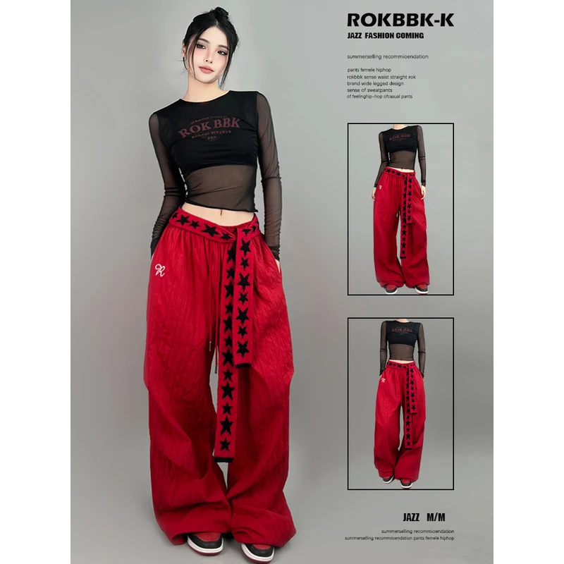 ROKBBK-K/布韩街舞潮牌跳舞爵士hiphop休闲长裤女运动jazz服装