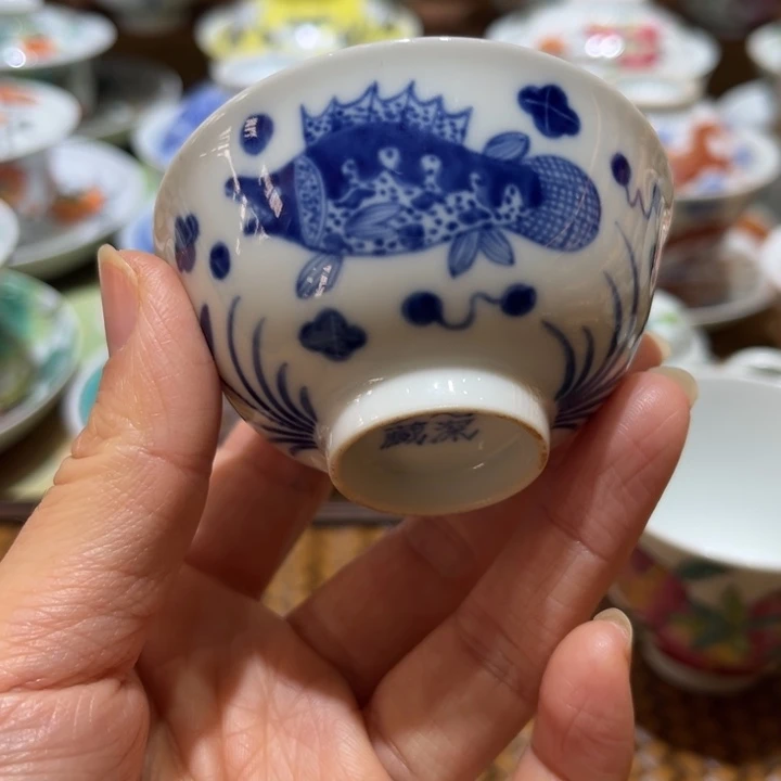 手绘茶杯盖碗陶瓷