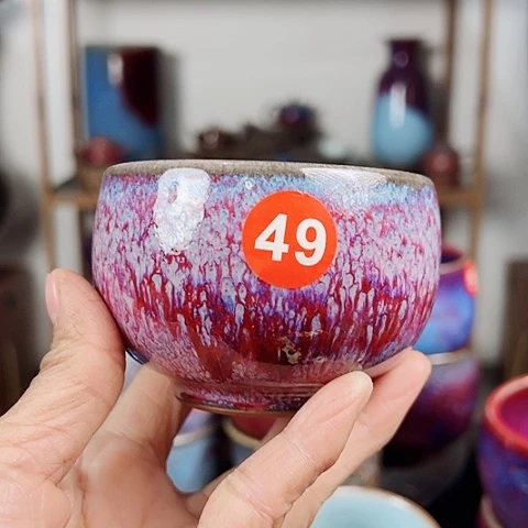 杯艾**5原矿釉手工制作钧瓷