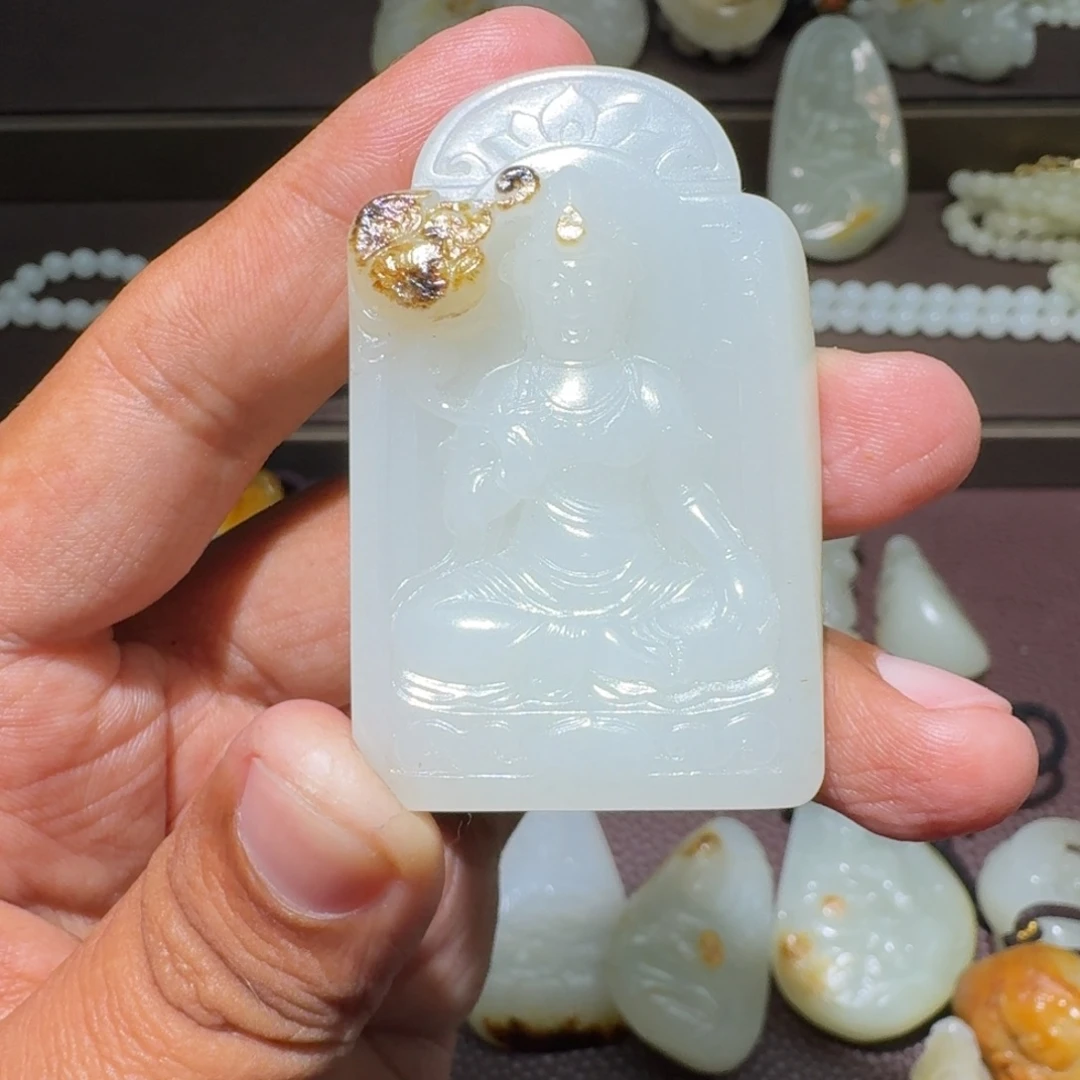 和田玉未镶嵌吊坠(不含链)