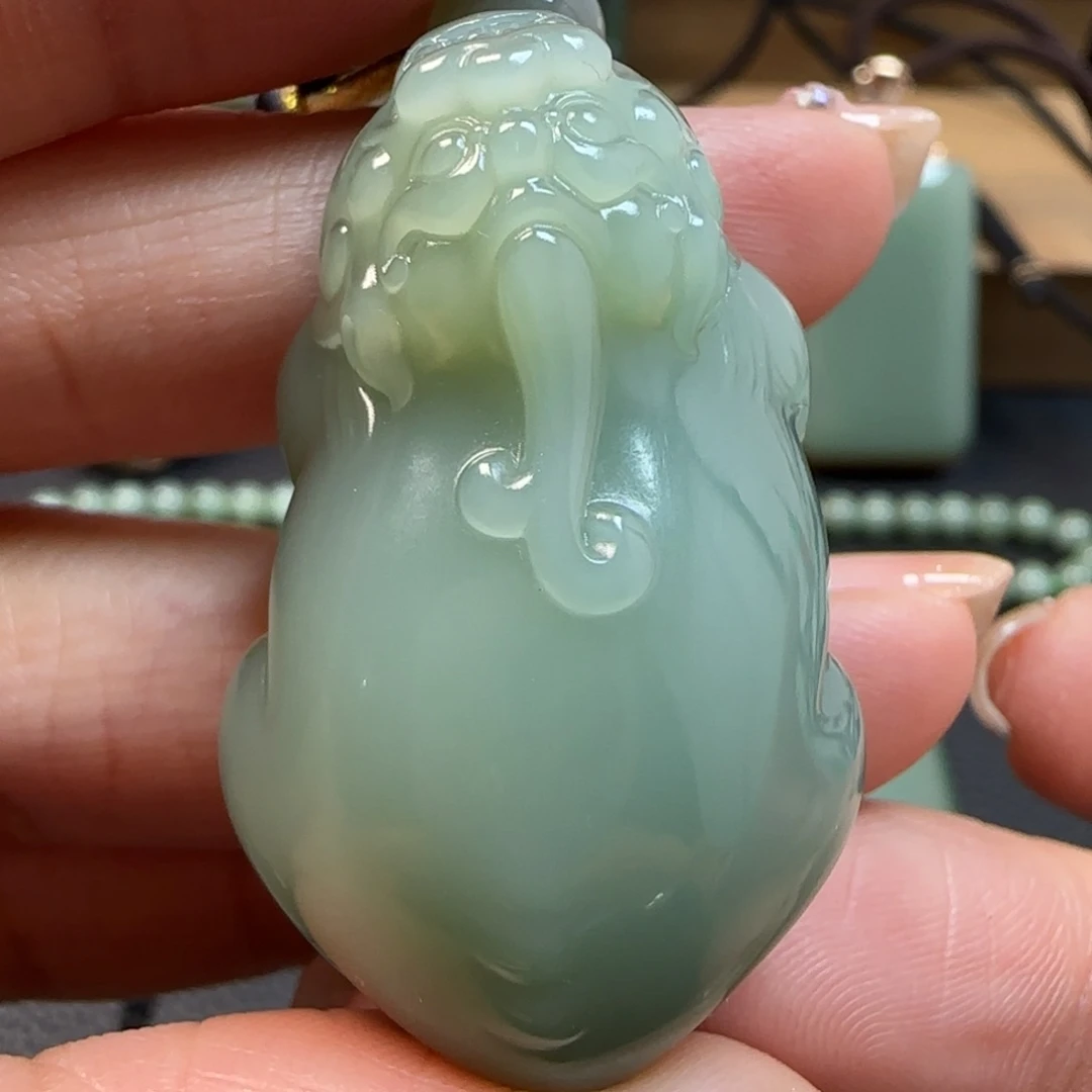 和田玉（碧玉）吊坠(不含链)未镶嵌