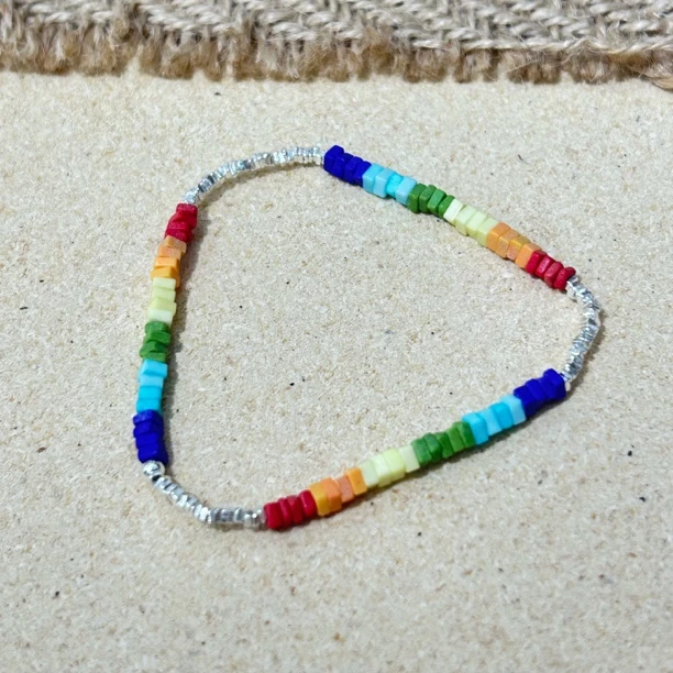 925银手链 多巴胺碎银子手链0046