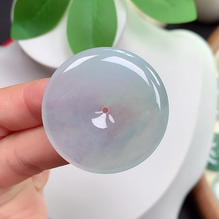 颈饰未镶嵌翡翠平安扣 35.3x5.5mm