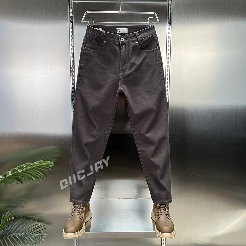 【新品推荐】秋冬重磅经典美式复古宽松直筒纯棉工装休闲牛仔裤男