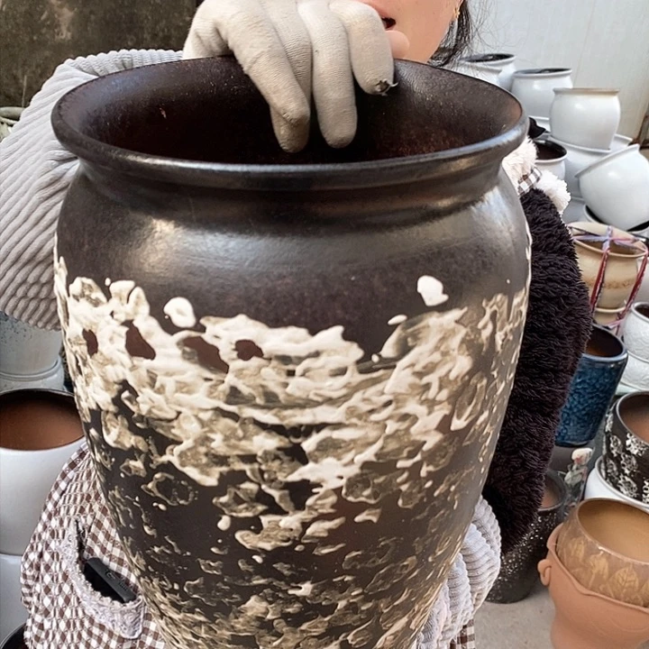 紫砂花盆正品口19高30