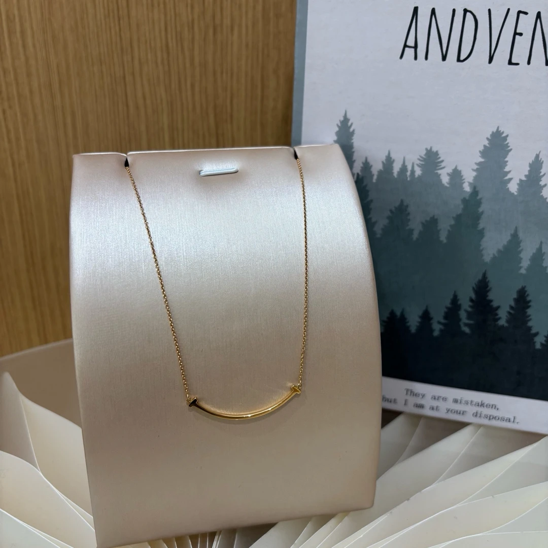 99新 Tiffany & Co./蒂芙尼 Tiffany蒂芙尼 微笑项链 小号玫瑰金