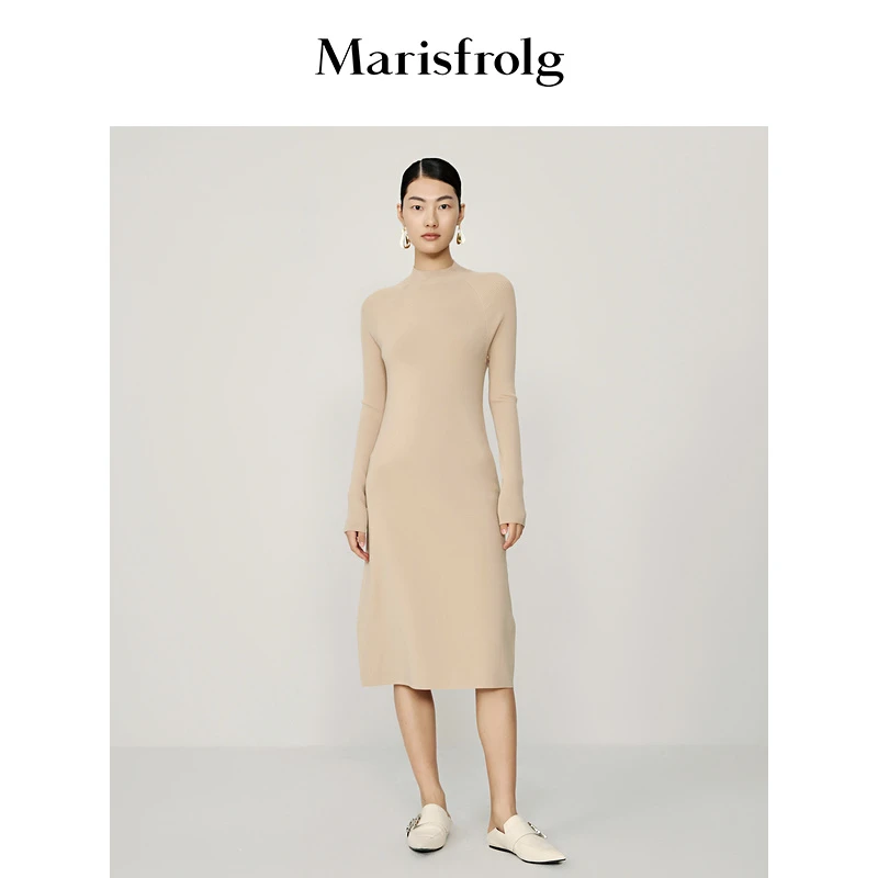 【婷婷专属】Marisfrolg玛丝菲尔长袖针织修身连衣裙