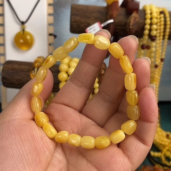 未镶嵌琥珀裸石手串