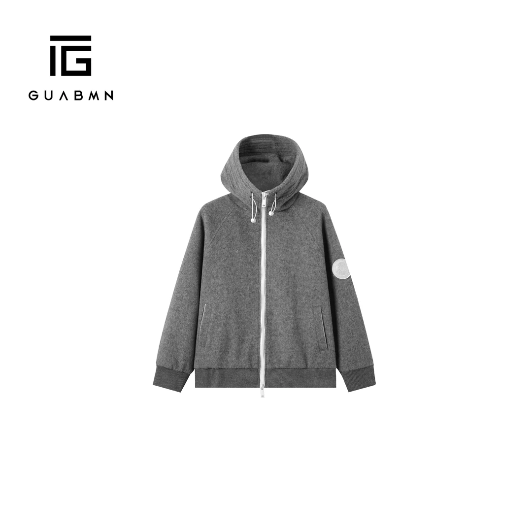 GUABMN2025秋冬新款女士高级感抓绒飞行员短款夹棉外套3755