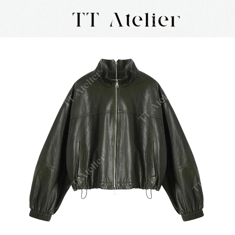 TT设计师【琥珀石】新款羊皮定染限量皮衣复古甜酷外套 TT250270